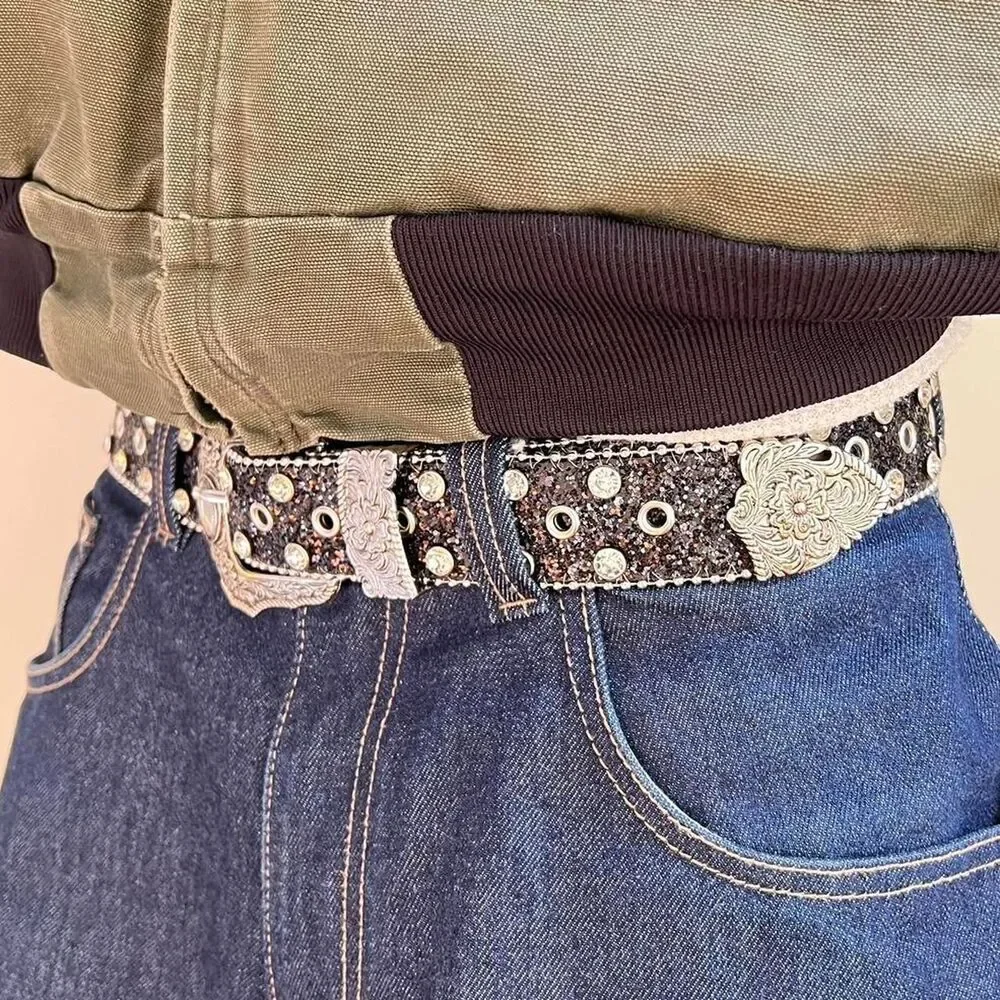 N/A black rhinestone